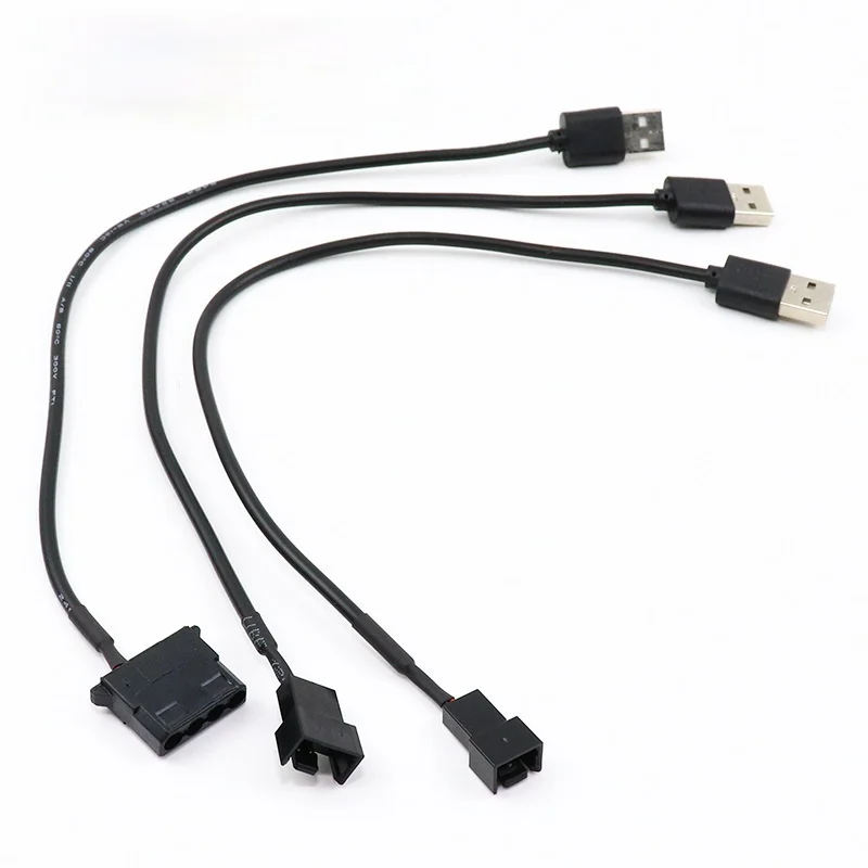 

32CM USB To 3/4Pin IDE 4PIn Female CPU Fan Cable 3/4 Pin To Usb Adapter Fan Power Cable Conversion Line Connector 5V