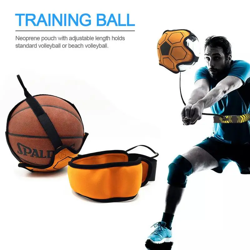 

Adjustable Football Train Belt Volleyball Train Belt Soccer Kick Throw Train Tool For Solo Practice Serving Tosses Returns Ball