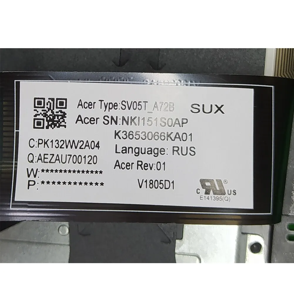 6B.HVTN7.022 6BHVTN7022 SV05T_A72B NKI151S0AP PK132VVV2A04 AEZAU700120 Топкейс с клавиатурой Acer A115-22 A315-23 EX215-22