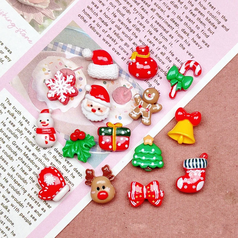 

30 шт. новое милое мультяшное рождественское печенье, человек, снеговик, снежинка, смола, альбом для вырезок, ювелирные изделия своими руками, подарок, шпилька, аксессуары A75