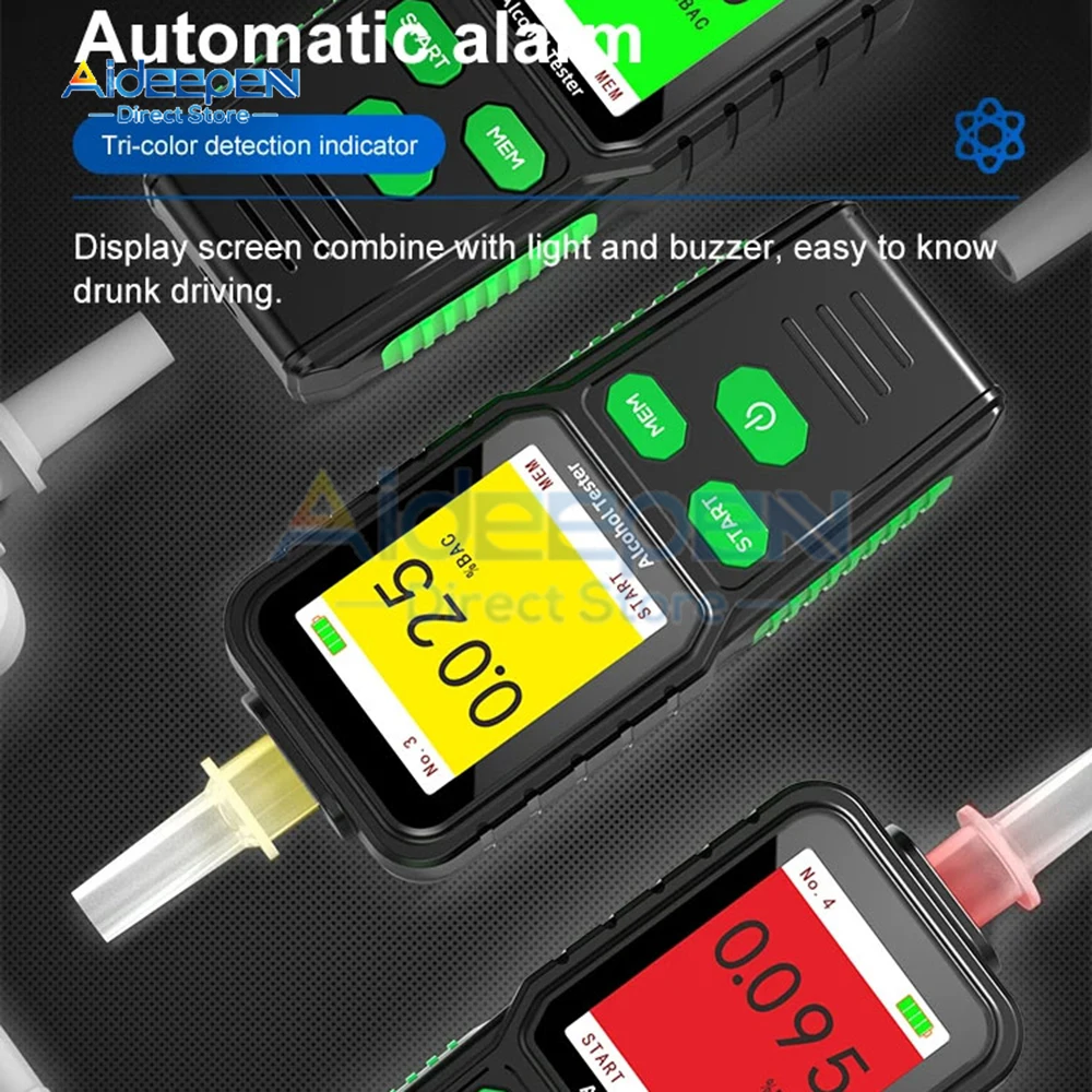 RD930 Type-C цифровой тестер алкоголя в выдыхаемом воздухе автомобильный алкотестер
