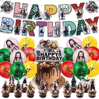 demon slayer birthday themed party decorations layout supplies banner and flag balloon set kids birthday party decoration