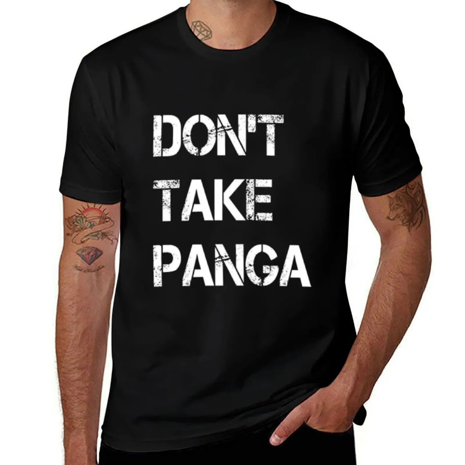 Фото Футболка PANGA man man TAKE DON'T for, повседневная футболка из 100% аниме, хлопковая футболка №1