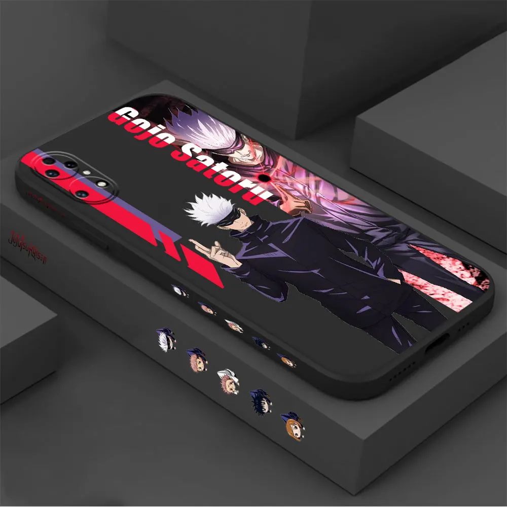 Jujutsu Kaisen Gojo Satoru Phone Case For Huawei P60 P50 P40 P30 P20 Mate 50 40 30 20 20X 10 Colour Liquid Silicone Cover Funda