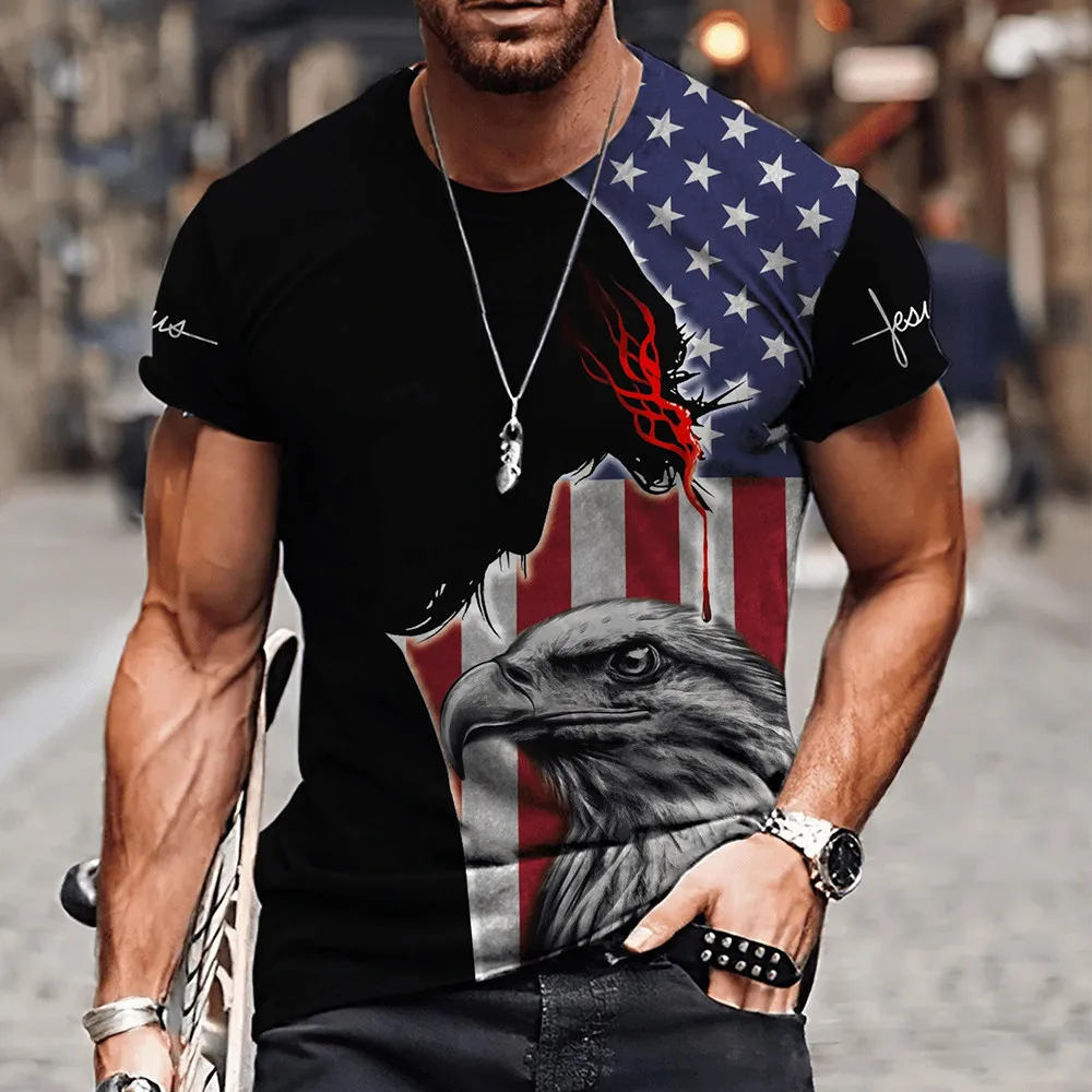 

CLOOCL Fashion Jesus T-shirts One Nation Under God 3D All Over Printed Unisex Shirts Summer Hip Hop Tees Graphic T Shirts