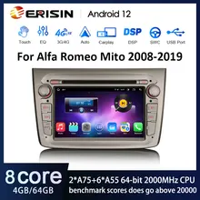 Erisin ES8830M 7" Android 12 DAB+ Autoradio GPS Wireless CarPlay Stereo SWC DTV DSP For Alfa Romeo Mito DVD Player 4G LTE BT5.0 