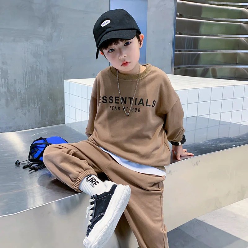 

Модный брендовый Детский костюм для мальчиков на осень и зиму 2022 новый детский спортивный костюм boybao Zhongda Детский свитер