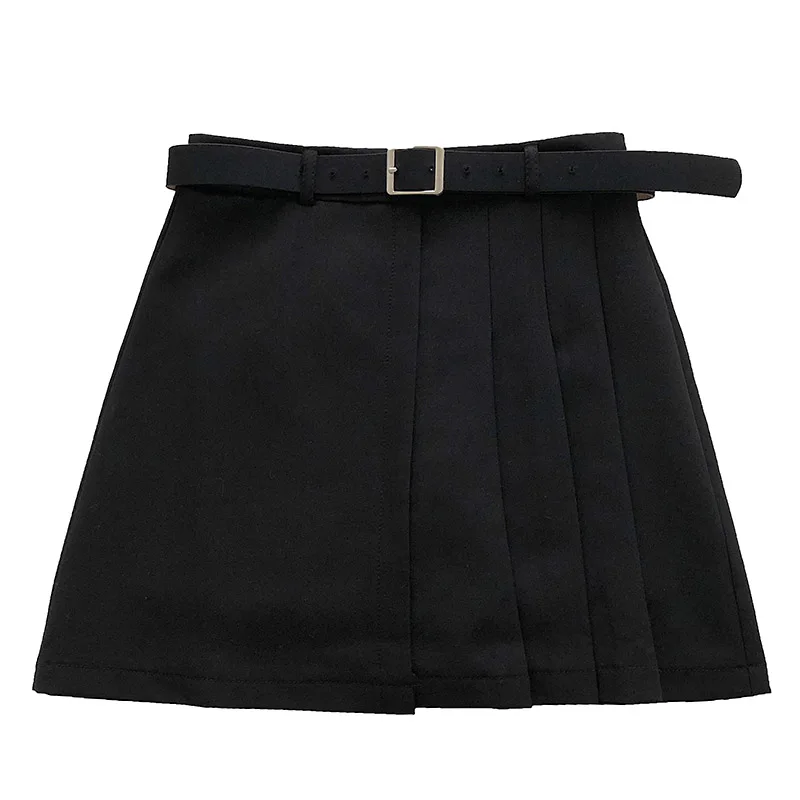 

ITOOLIN Summer Women Preppy Irregular Pleated Mini skirts Women Harajuku A-Line Skirts High Waist Slim Fit Mini Skirts