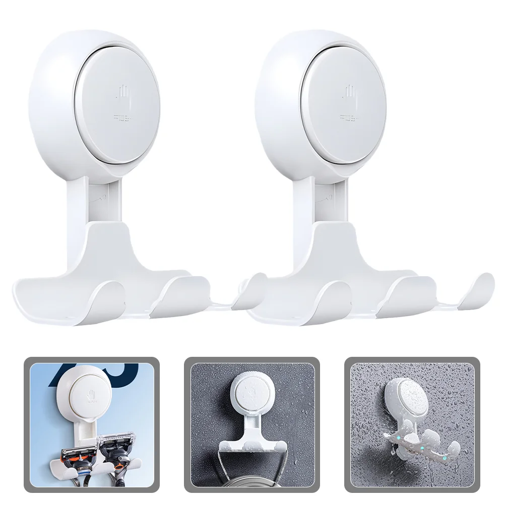 

Shower Holder Removable Hooks Suction Cup For Towel Hanger Bathroom Hangers Rail Wall Mounted