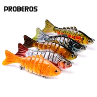 5pcs sea fishing simulation lures 7 sections jointed hard bait wobblers swimbait crankbait swim bass for pike sinking