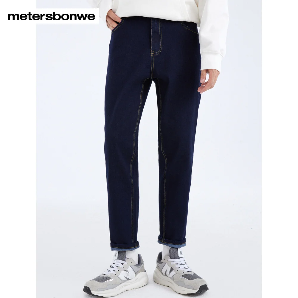 Metersbonwe Jeans Men New Spring Fall Ankle-length Pants Male Fashion Trousers Long Pant Casual Denim Brand Bottoms 100 Cotto
