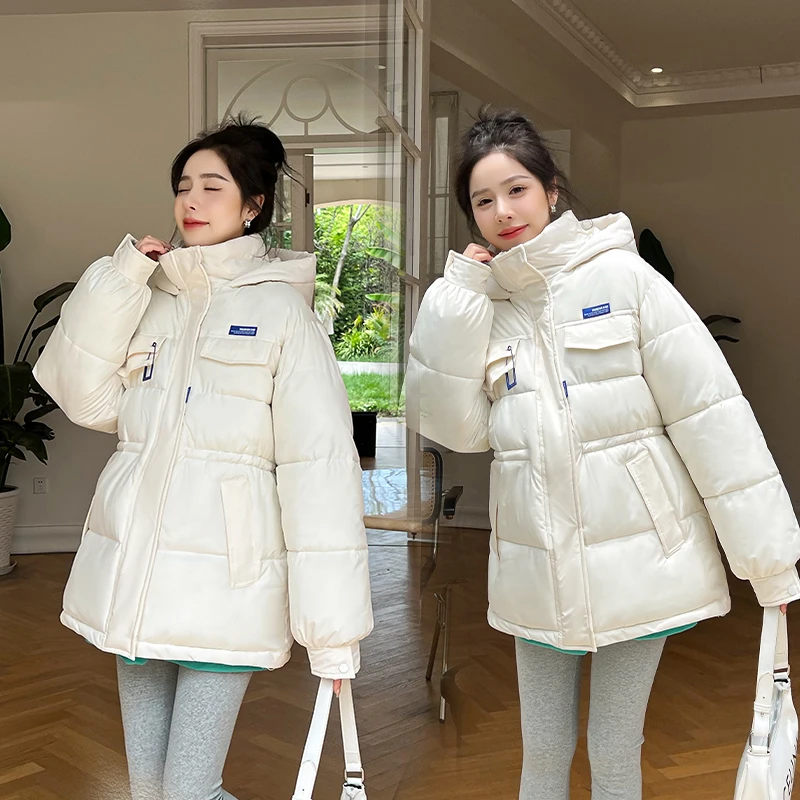 Women Winter Down Padded Jacket Women Hooded Parkas Coat 2022 Winter New Thick Warm Cotton Coat Jacket Female Outwear