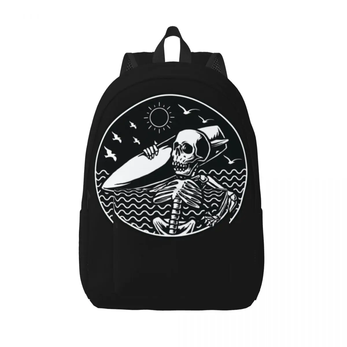 

Surfer Skeleton Backpack Summer Trekking Backpacks Boy Kawaii High School Bags Design Pattern Rucksack Xmas Gift