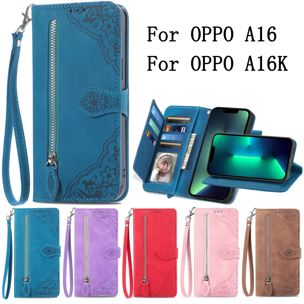 

Чехлы для мобильных телефонов Sunjolly для OPPO A16 A16K, чехол-книжка для OPPO A16, чехол для OPPO A16K