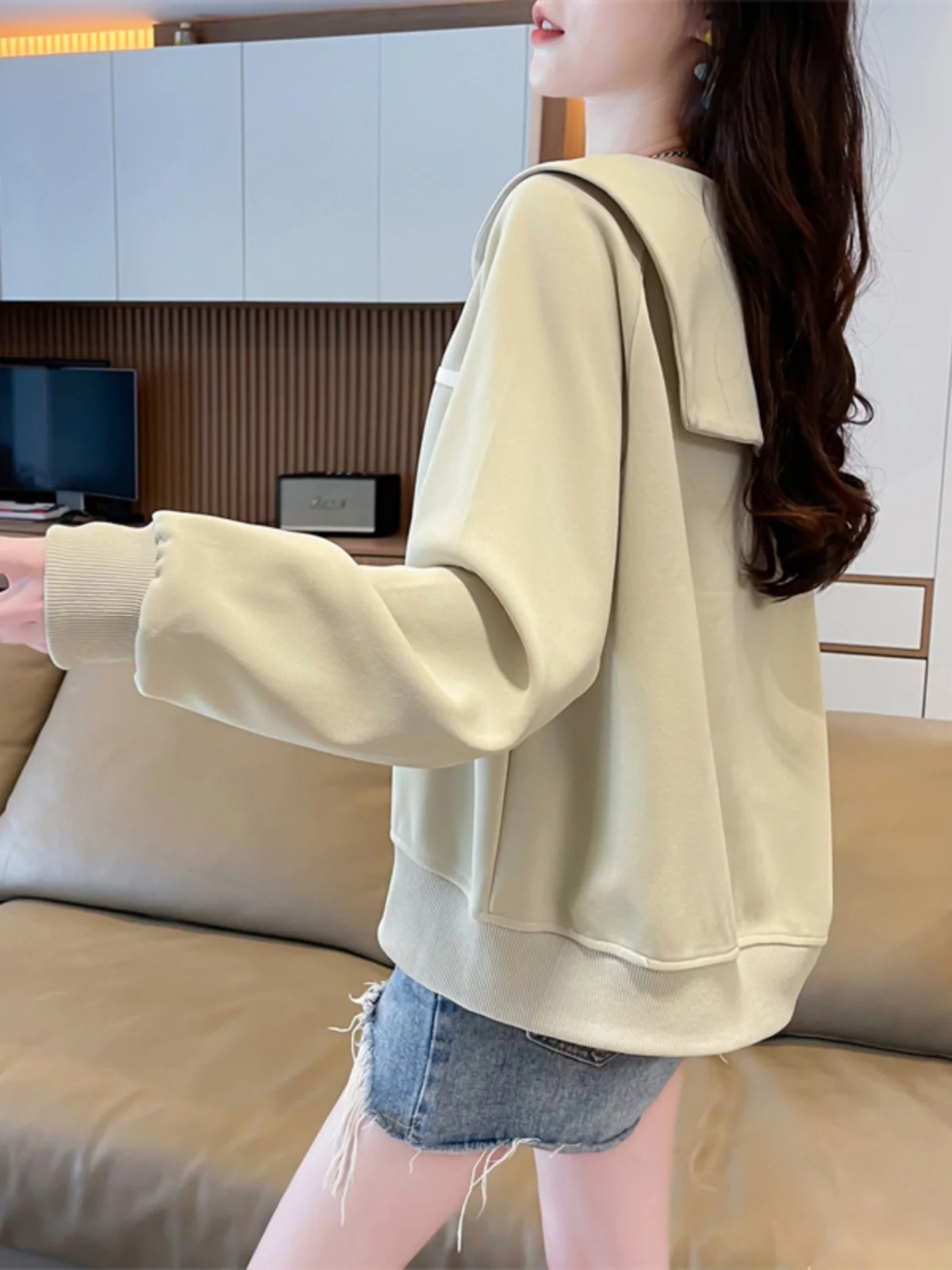 Маленькая весенне-осенняя одежда для беременных короткая верхняя женский