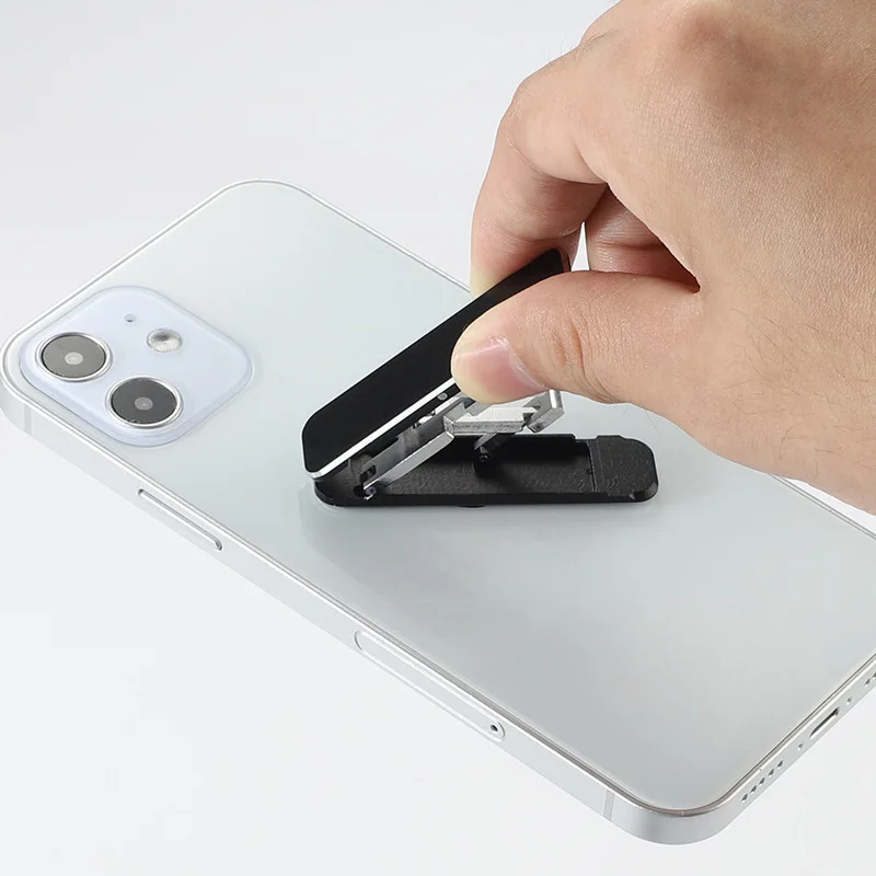 fashion invisible portable foldable mobile phone holder stand bracket alloy desktop adjustable angle support for all model phone free global shipping