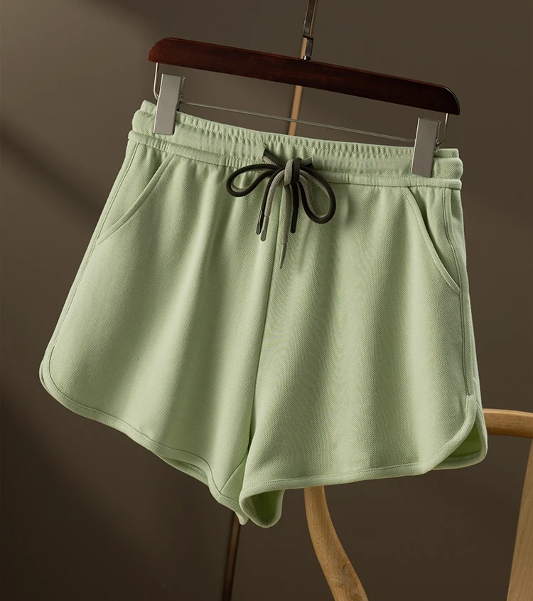 New Fashion 2023 64.8% Cotton Short Pants Women  Sporty  Lace-up  HIGH Waist Shorts Feminino  Shorts Women  Summer