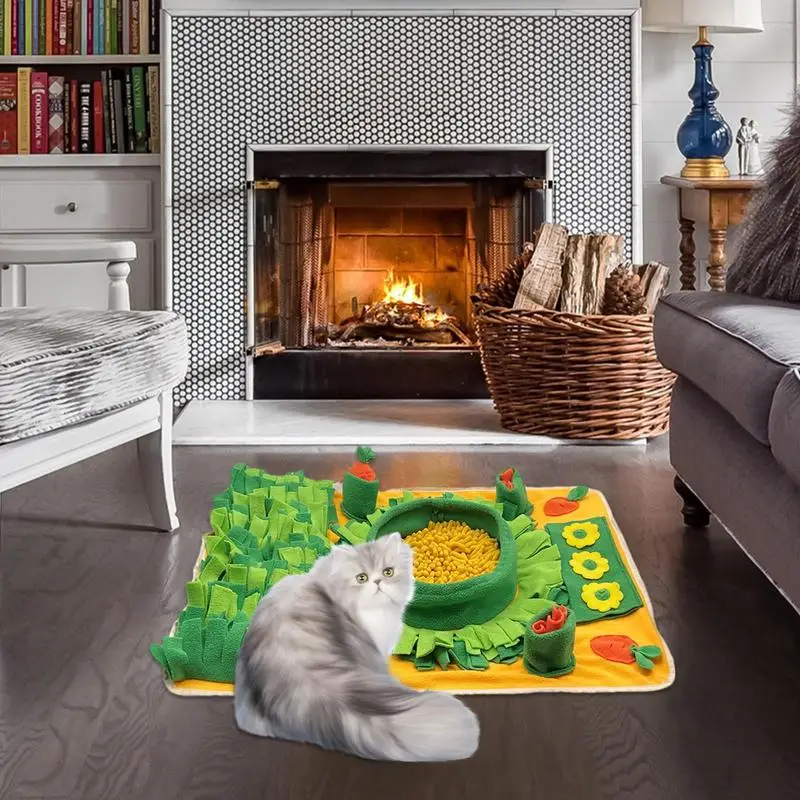 Коврик для кормления собак нескользящий не вытягивающий моркови