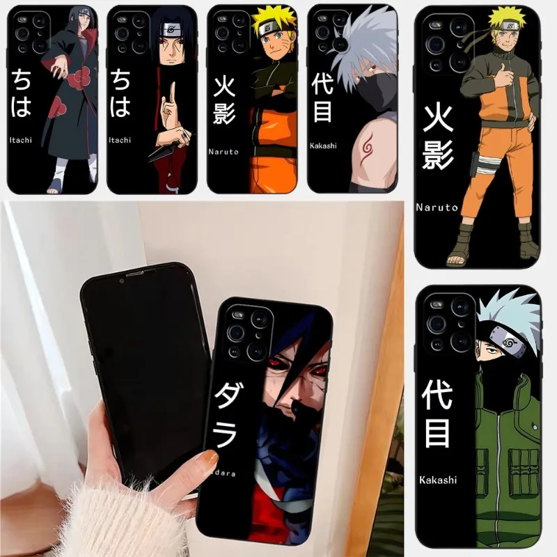 K-Kakashis H-hatгракс N-Narutos чехол для телефона для OPPO Find X3Neo X5Pro X3Pro RENO6 7 ProPlus A57 A16 A54 K9 A74 A93 A94, черный чехол