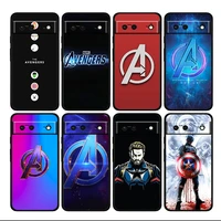 fighting marvel heroes cool shockproof cover for google pixel 7 6 pro 6a 5 5a 4 4a xl 5g black phone case shell soft capa coque
