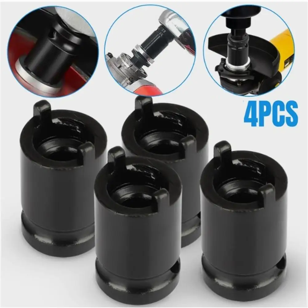 

4 Piece Angle Grinder Pressure Plate Removal Sleeve With Square Teeth Shape Portable Polisher Accessories