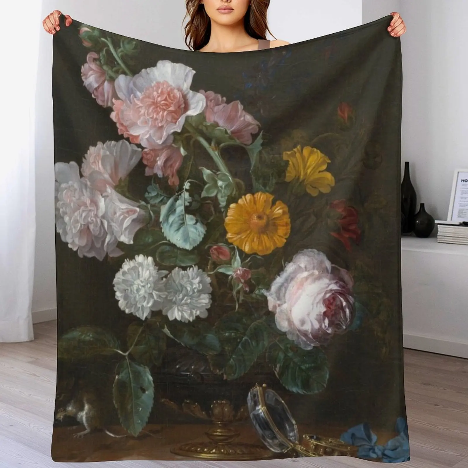 Willem Van Aelst - пледы Vanitas Flower Still Life меховые одеяла очень большие пушистые