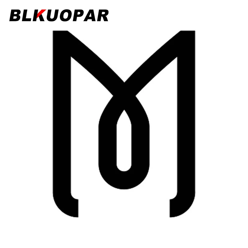 

BLKUOPAR M Letter Initial Logo Car Sticker Waterproof Sunscreen Decal Creative Personality Bumper Air Conditioner Decoration