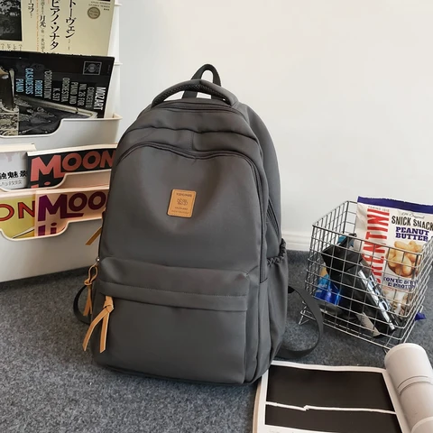 Нейлоновый рюкзак для мужчин и женщин, однотонный винтажный дорожный рюкзак для ноутбука, новинка 2023, школьная сумка для девочек и мальчиков-подростков, высокое качество