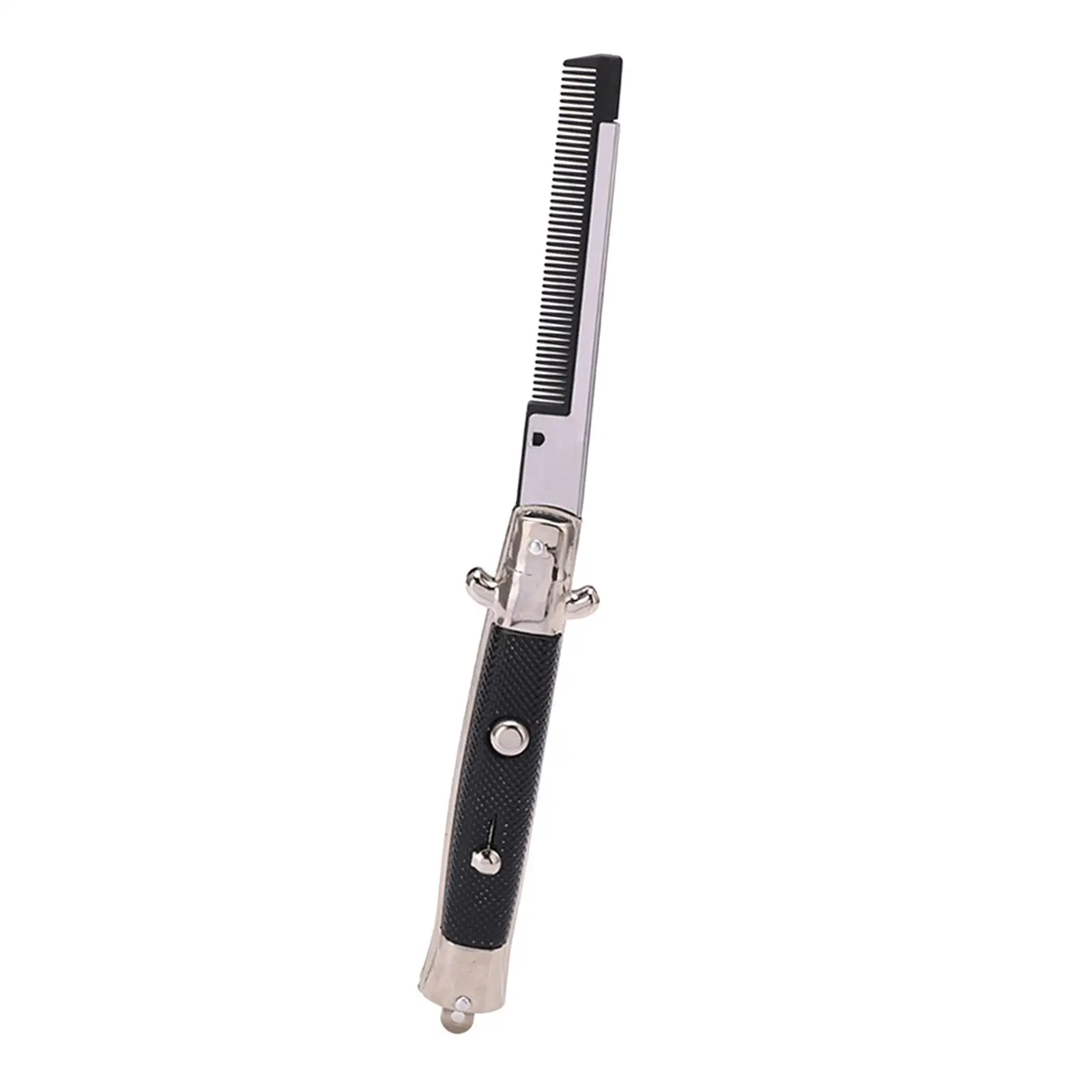 

Pocket Folding Hair Comb for Beard, Mustache, with Foldable Handle Comb Stainless Steel