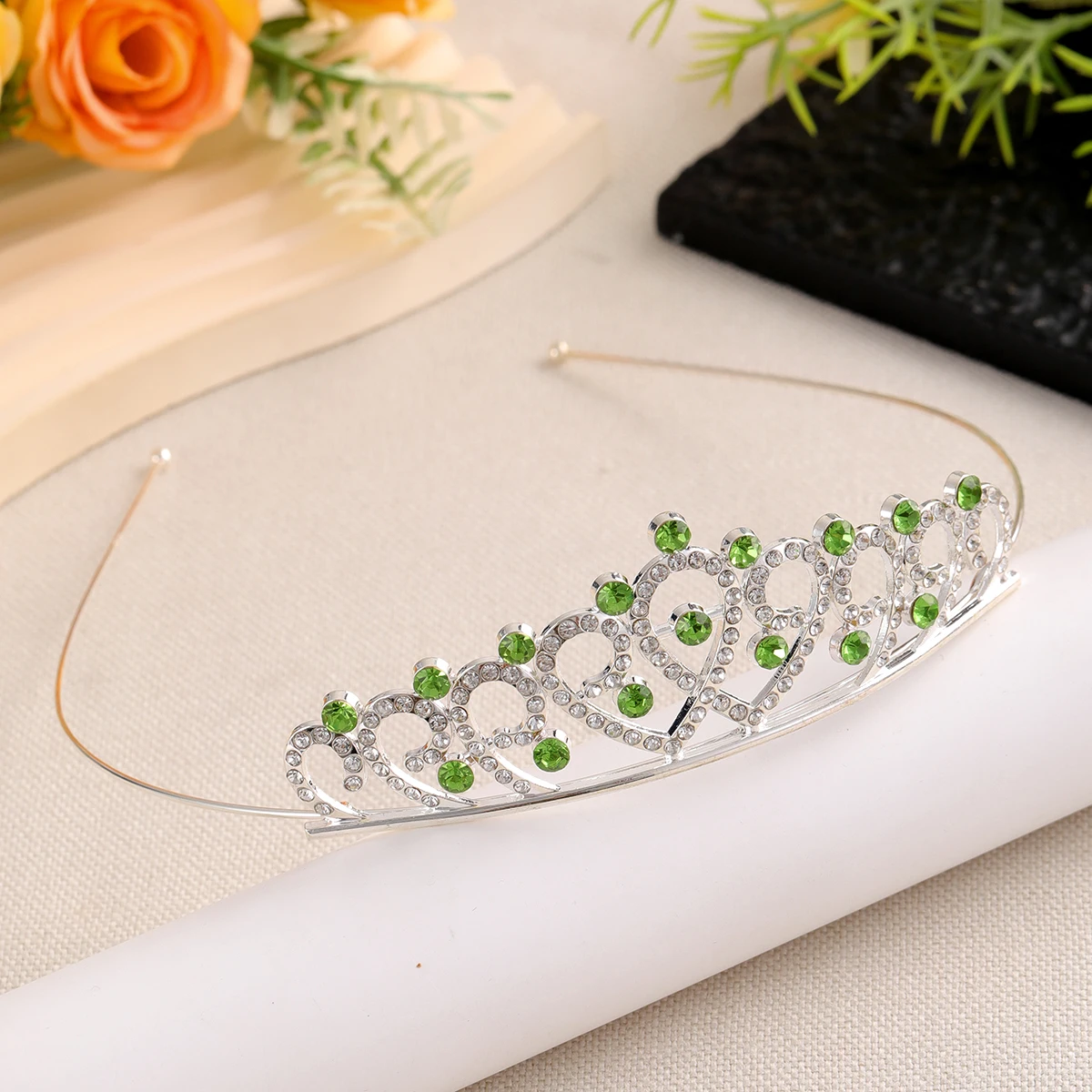 Простой гребень для волос женщин и девочек диадемы из сплава со стразами