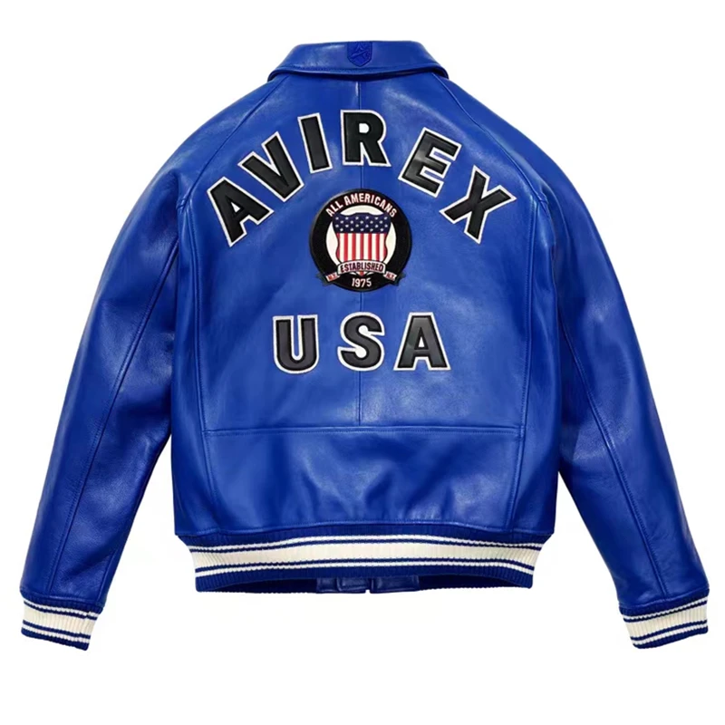 100% French lamb leather original and iconic military bomber jacket