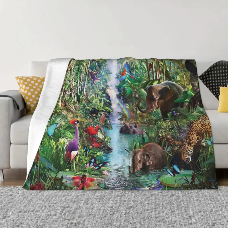 

Фланелевое Одеяло Tiger King of the Forest в виде животных, весна-осень, Книга джунглей, теплые Пледы для зимнего постельного белья