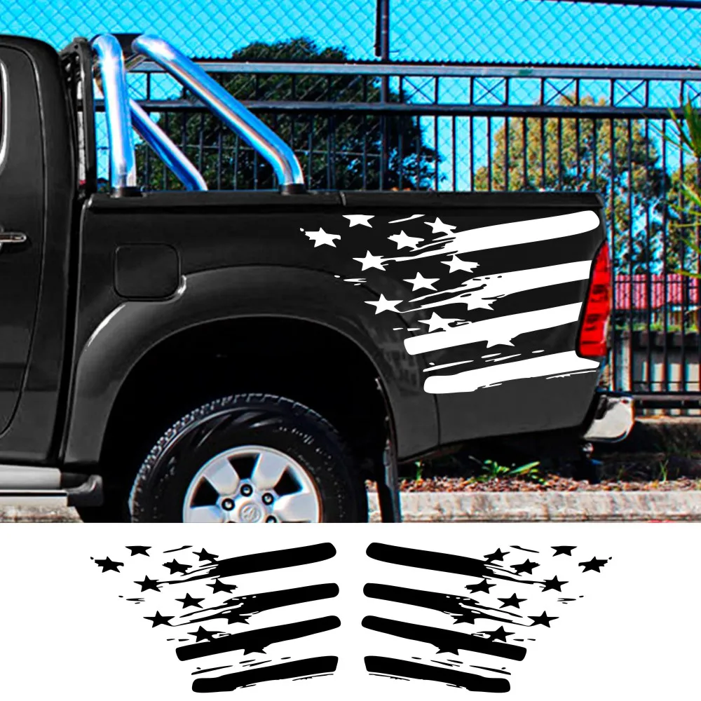 

The American flag car sticker for Isuzu on3dmax Hilux Tundra Tacoma Maxus T60 T70 pickup after the rear of the vinyl accessories