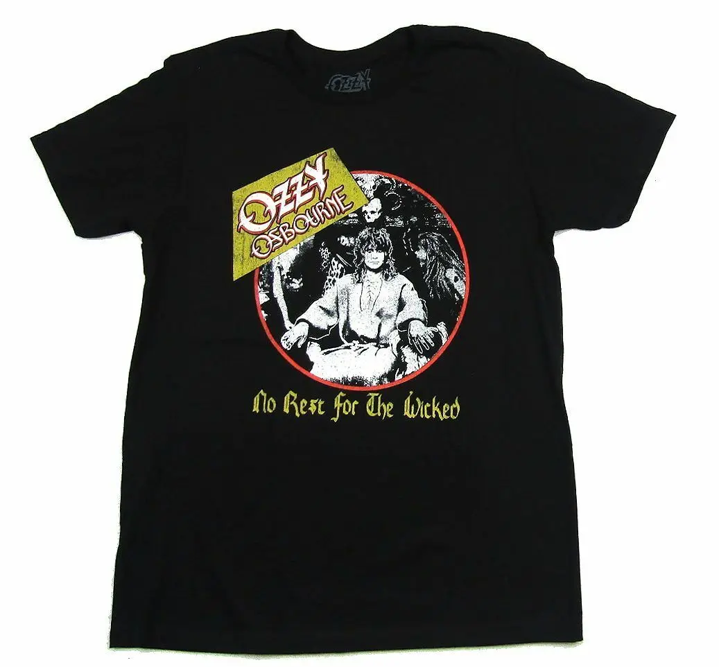 

Ozzy Osbourne No Rest For The Wicked Tour Black T Shirt New Reissue