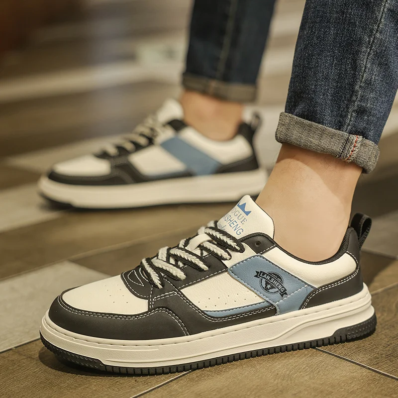 Высококачественная красивая мужская обувь из искусственной кожи. Осенне-зимняя