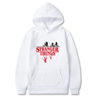 strange things plush pullover hooded sports sweater mens hoodie casual coat