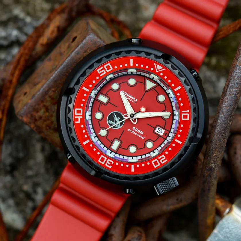 

Titanium 500M Diver Watch Men Automatic Sports NH35 Mechanical Wristwatches 52mm Sapphire Bezel Luminous Watches RDUNAE 6015