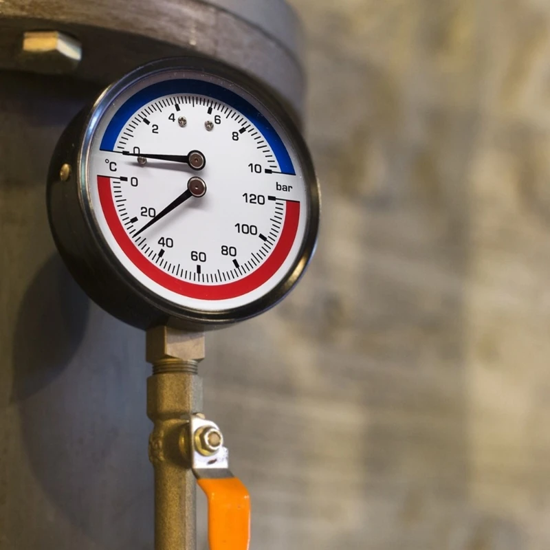 

Professional Thermo-manometer Temperature Pressure Gauge up to 120 ℃ & 10 Bar 1/8/1/4-inch Fit for Floor Heating Drop Shipping