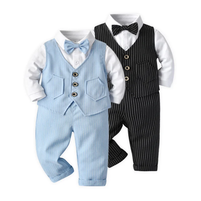 

1-5Y Baby Clothe Boy Kid Children Fahion Clothing oft Cotton Long leeve hirt Top with Pant Vset set Wedding uit