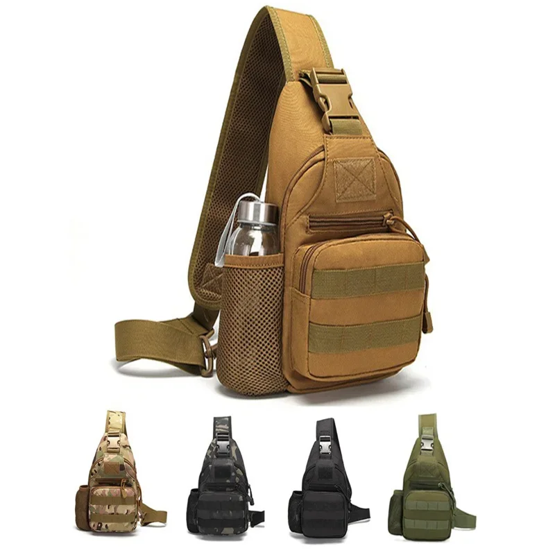 

Tactical Military Shoulder Bag 800D Waterproof Oxford Small Chest Bag Outdoor Sports Sling Backpack for Hunting Hiking Camping