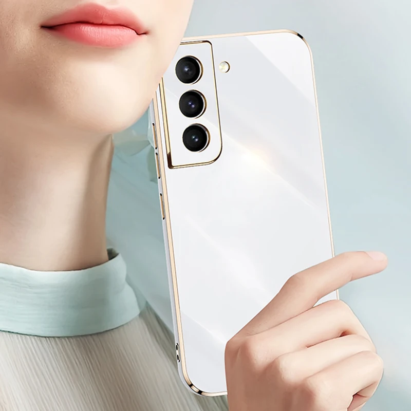 Plating Soft Phone Case For Samsung Galaxy A53 A52 A52S 5G S23 S22 S21 Ultra S20 FE S10 Plus S21FE A72 Full Protective Covers on
