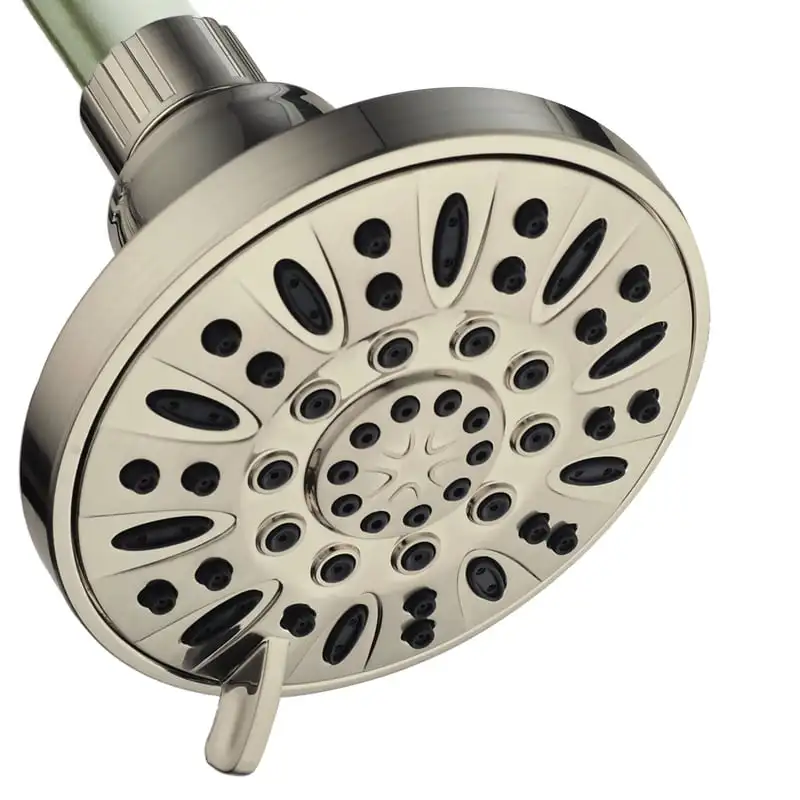

Luxury 6-Setting Slimline Shower Head, Brushed Nickel Dog shower Dog grooming equipment Dog bath Dog shampoo Dog pool Pet baths