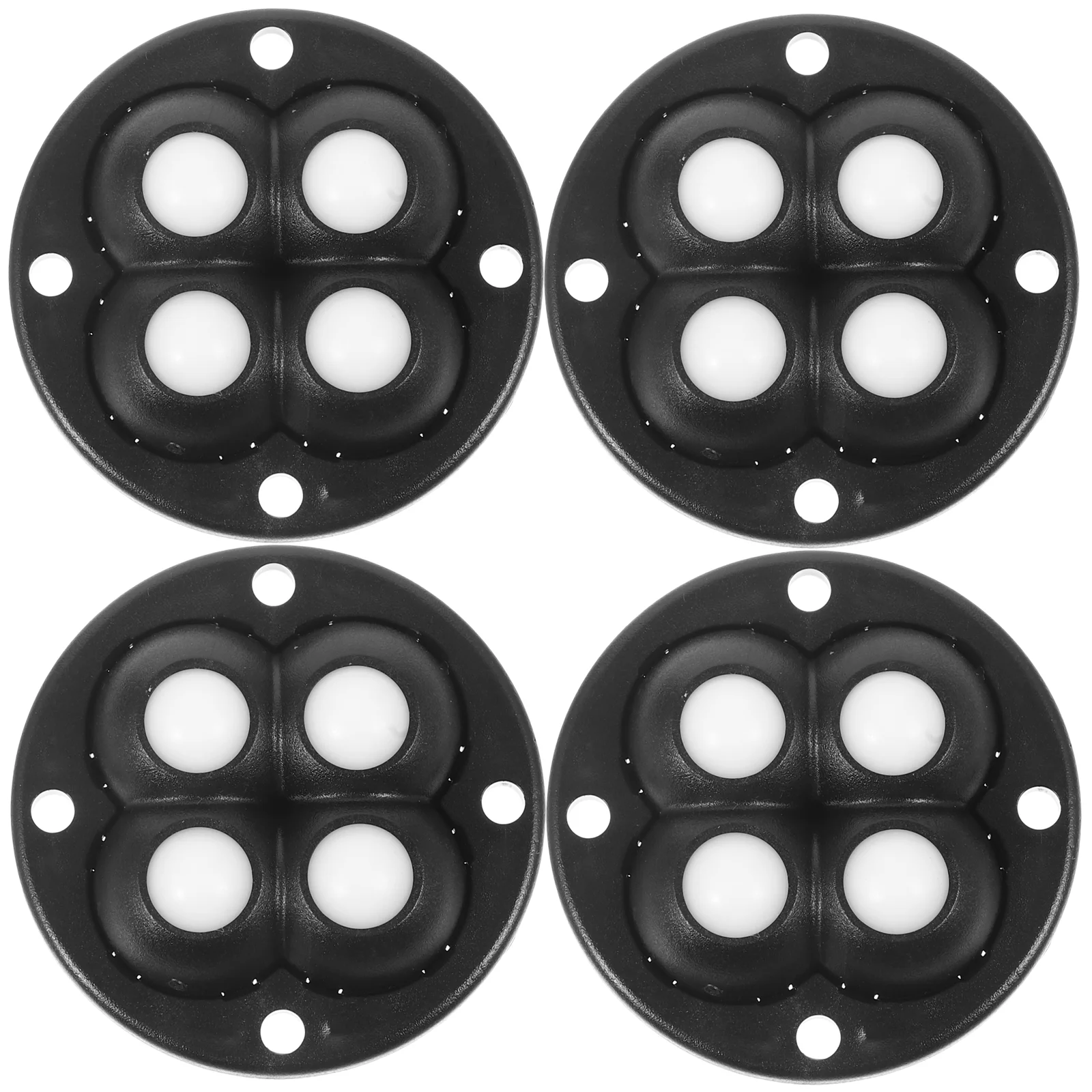 

4 Pcs Self Adhesive Casters Trash Bin Stick Wheels Mini Swivel Plastic Steel Sticky Small Appliance