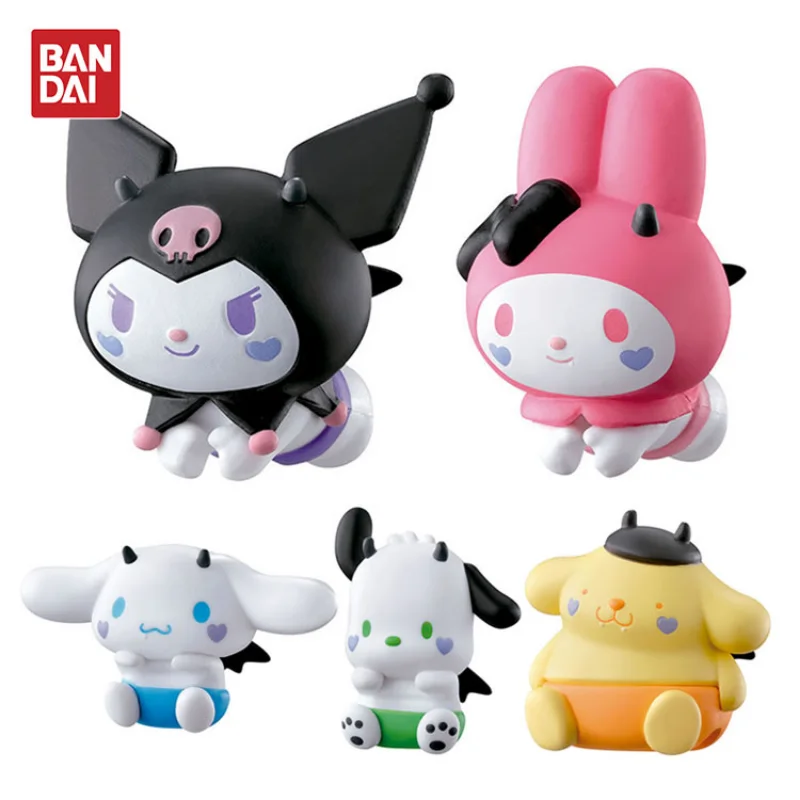 

Bandai Genuine Gacha Toy Sanrio Character Hug Data Cable 7 Melody Big-eared Dog Anime Figure for Boys and Girls Gift