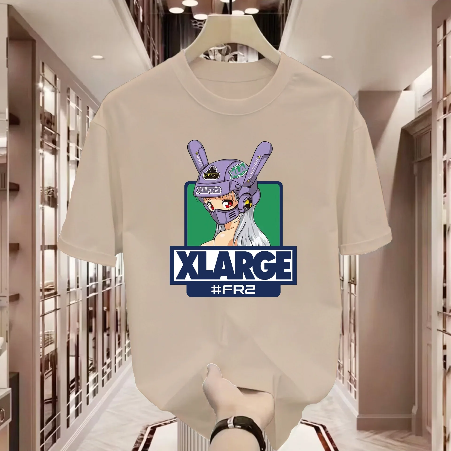 Xlarge Couple's Loose-fit Short Sleeve T-shirts Pure Cotton Summer Casual Trendy For Men Women Students