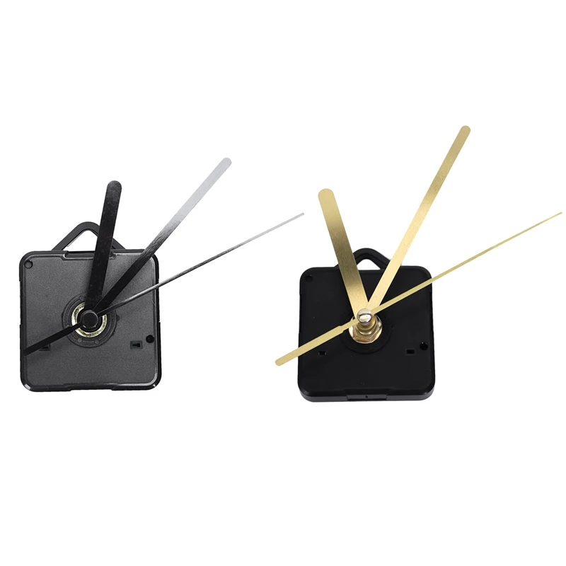 

2 Set Replacement Wall Clock Hands Diy Repair Parts Pendulum Movement Mechanism Quartz Clock Motor With Hands & Fittings Kit(Bla