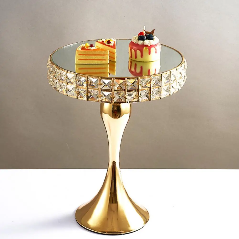 

Easy Assemble Durable Faux Crystal Decor Dessert Stand Display Table for Wedding