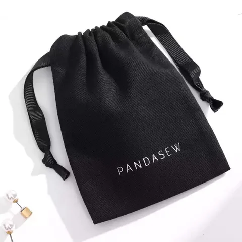 Черная искусственная Высококачественная тканевая Пылезащитная сумка для шитья, 8x10 см, 9x12 см, 10x15 см, 13x17 см, ювелирные изделия на шнурке для макияжа