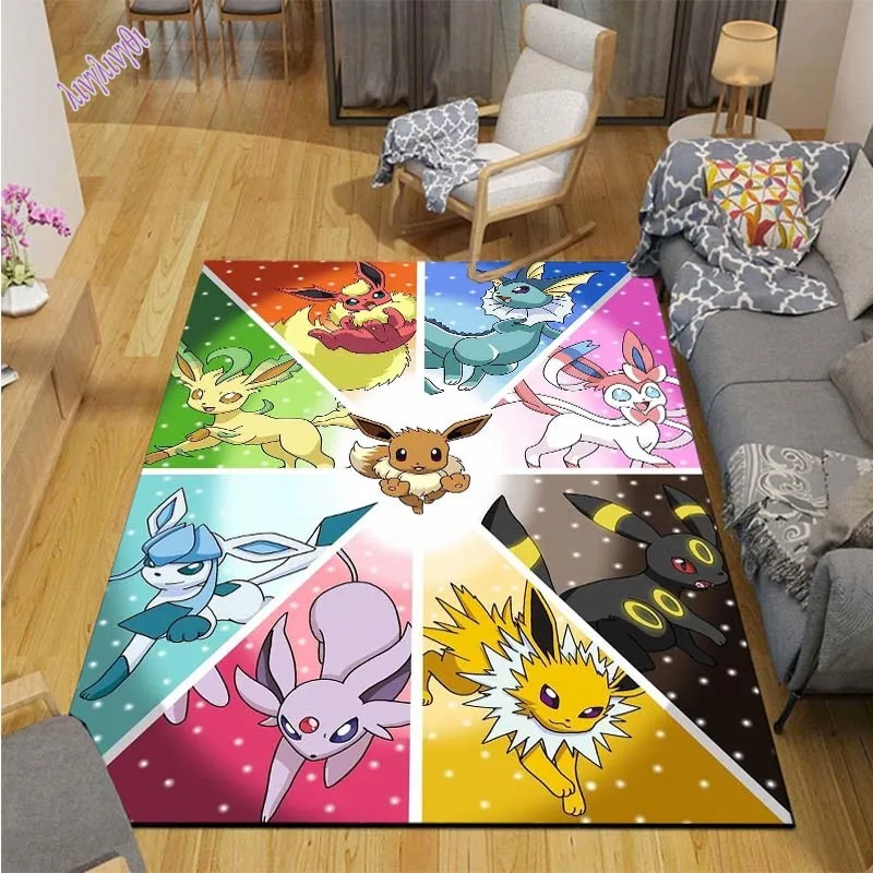 Cartoon Pokemon Pattern Carpets Living Room Anti-Skid Area Rug Kids Bedroom Mats Yoga Mat Large Carpet Decor
