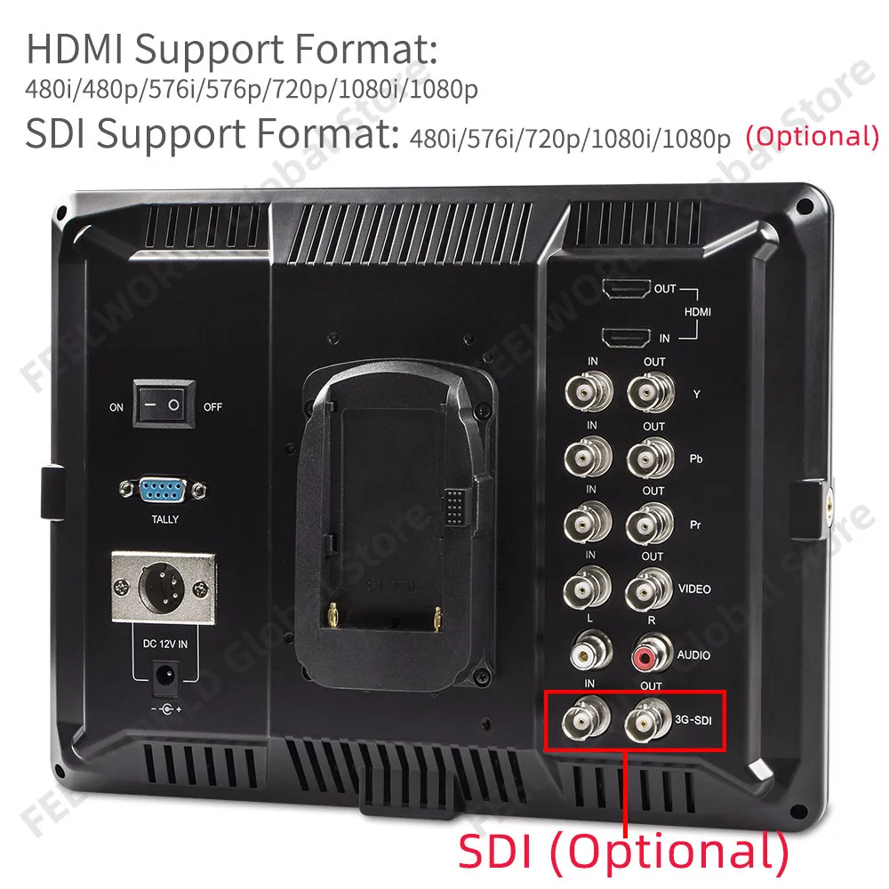 Монитор для камеры FEELWORLD FW1018SPV1 10 1 дюйма SDI DSLR | Электроника